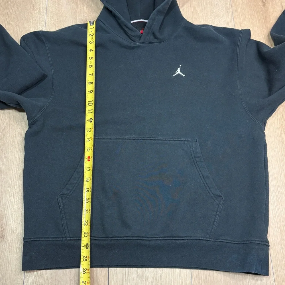 Jordan Essentials Mens Fleece Pullover Hoodie Black Jumpman Signature XL Heavy